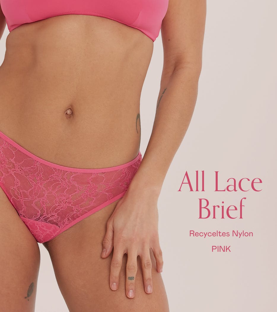 Multipack de culottes tout en dentelle rose - 3 pièces