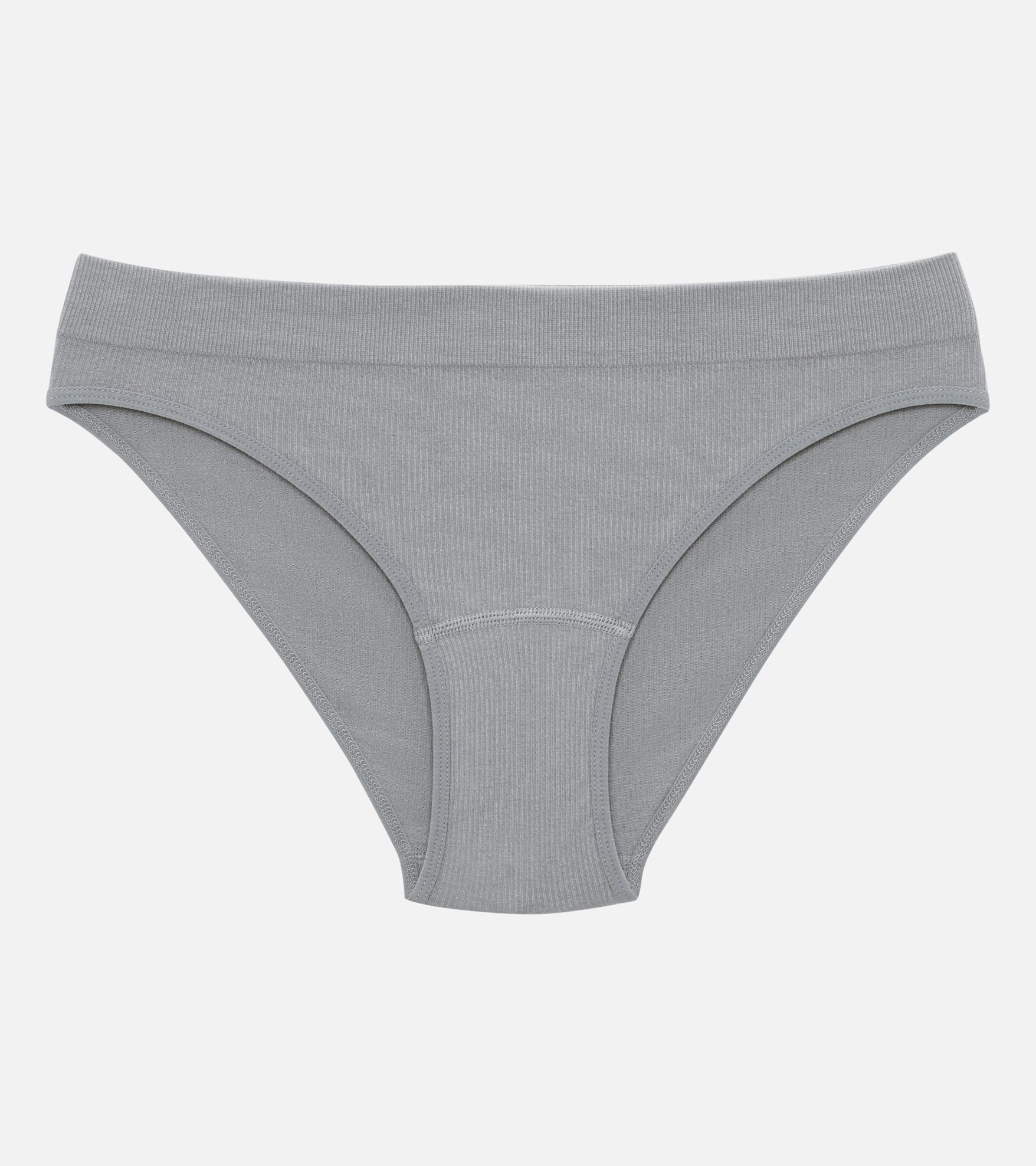 Slip côtelé sans couture - Gris